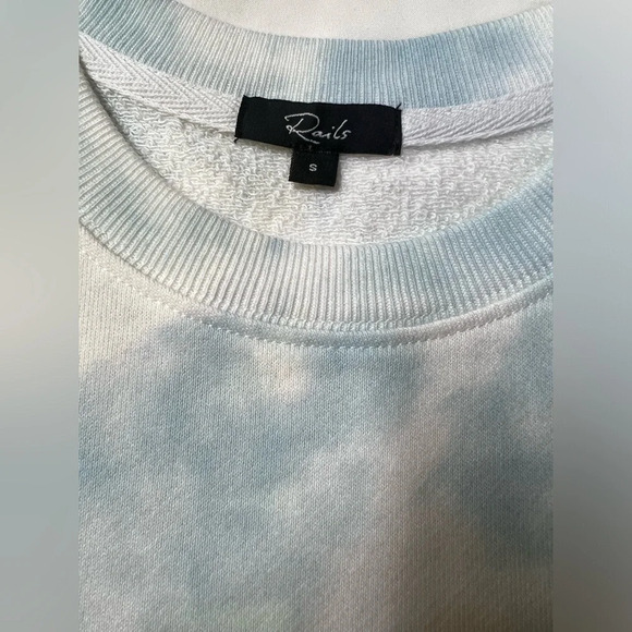 RAILS Light blue and white RAMONA  cloud print sweatshirt size S. - Picture 11 of 14